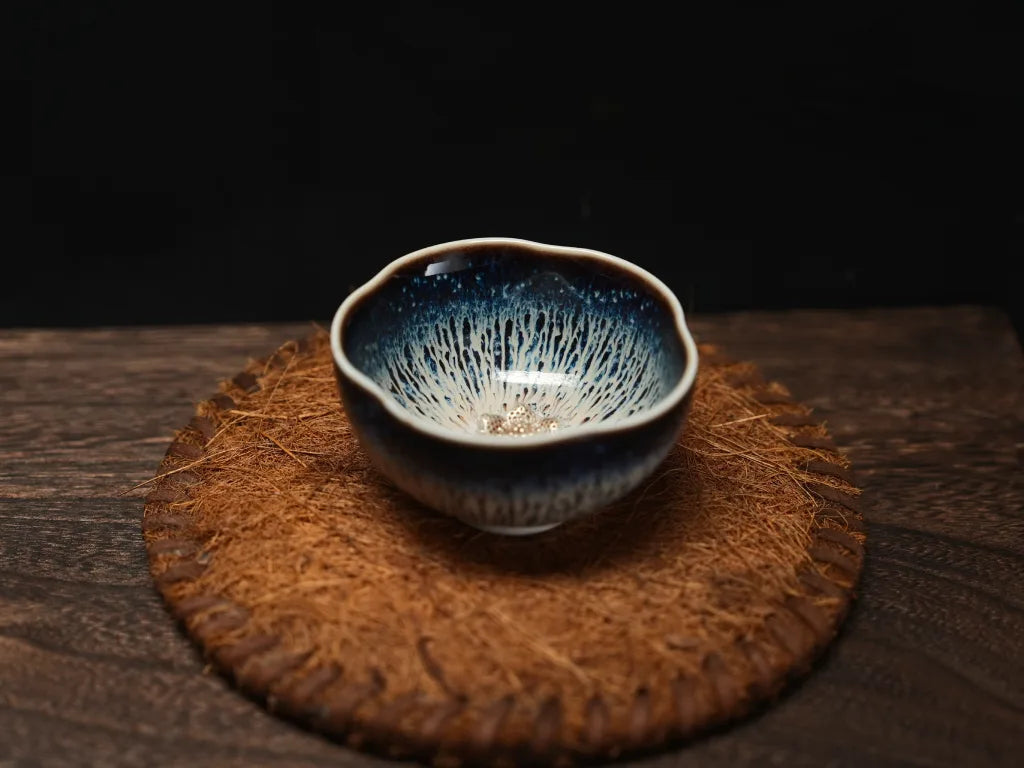 The Celestial Lotus Cup – Kintsugi Galaxy